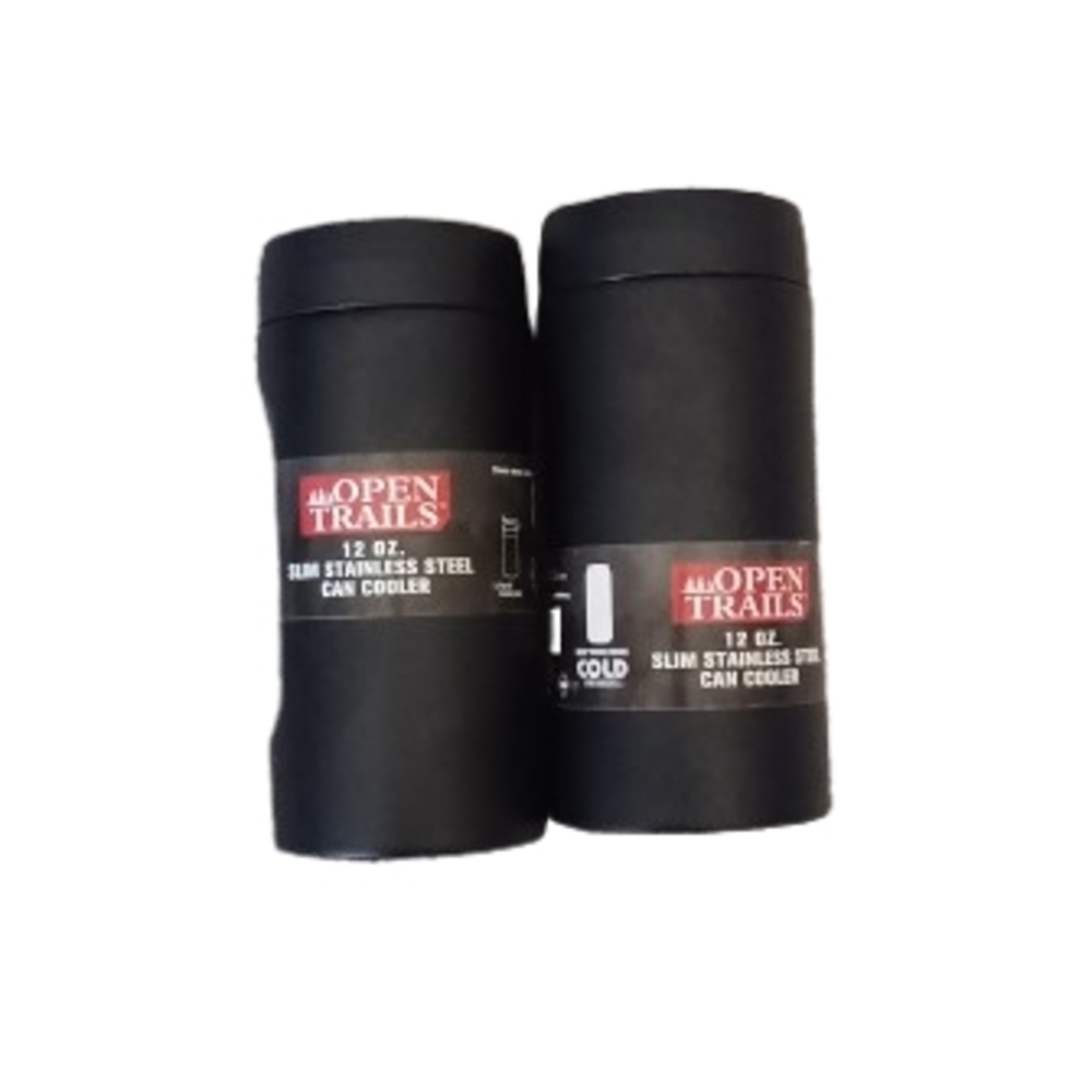 Open Trails Black Can Cooler Set Of 2 Keep 12 oz Drink Cold While Hands Stay Dry